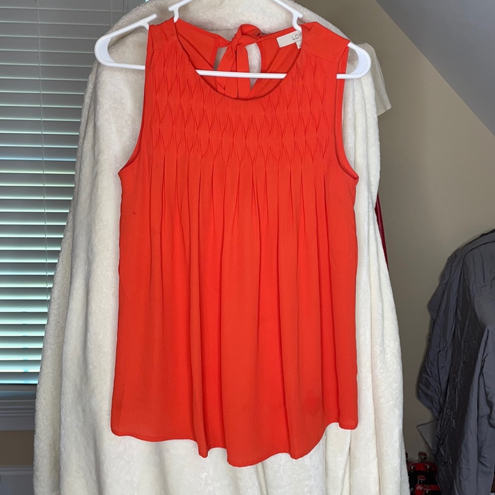 Orange Loft blouse